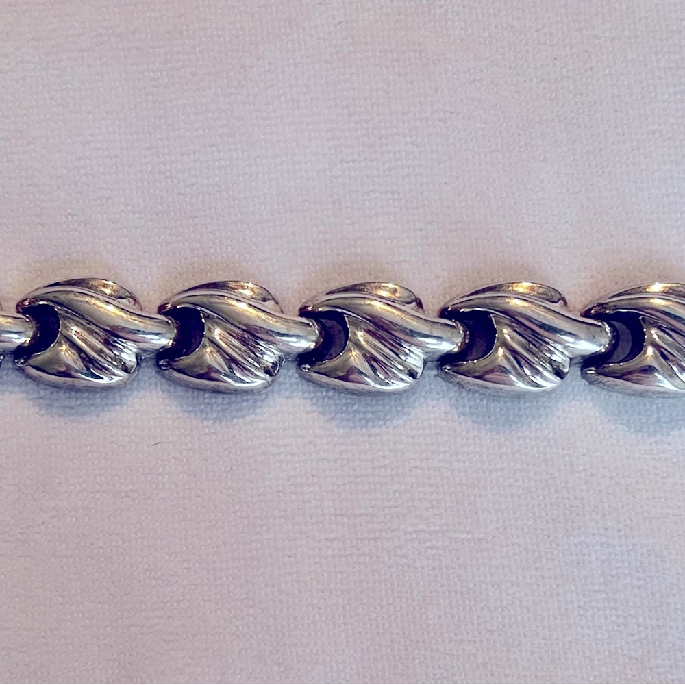 Milor Italy 925 Sterling Silver
Vintage Wide Chunky Chain Bracelet - Picture 8 of 10